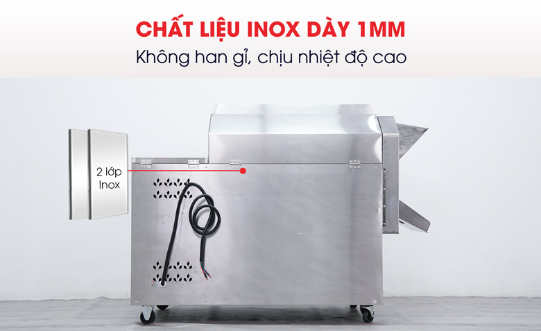 Chất liệu inox dày dặn, chịu nhiệt tốt