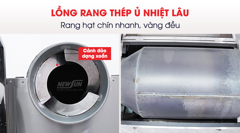 Lồng rang chất liệu thép ủ nhiệt tốt