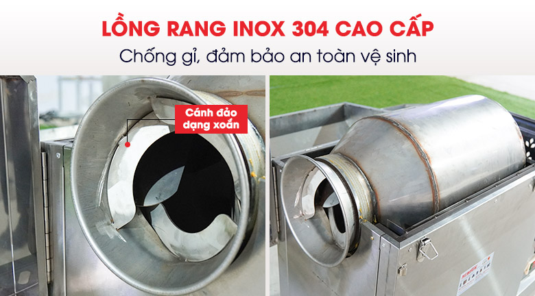 Lồng rang chất liệu inox 304 cao cấp