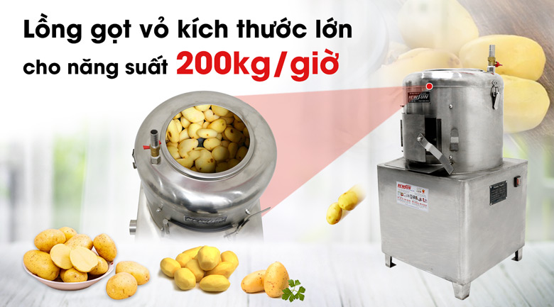 Lồng máy kích thước lớn, cho năng suất ấn tượng