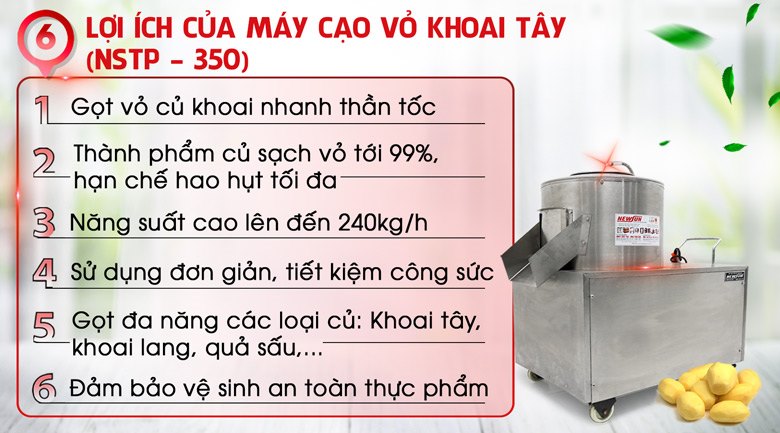 Lợi ích của máy gọt khoai tây tự động