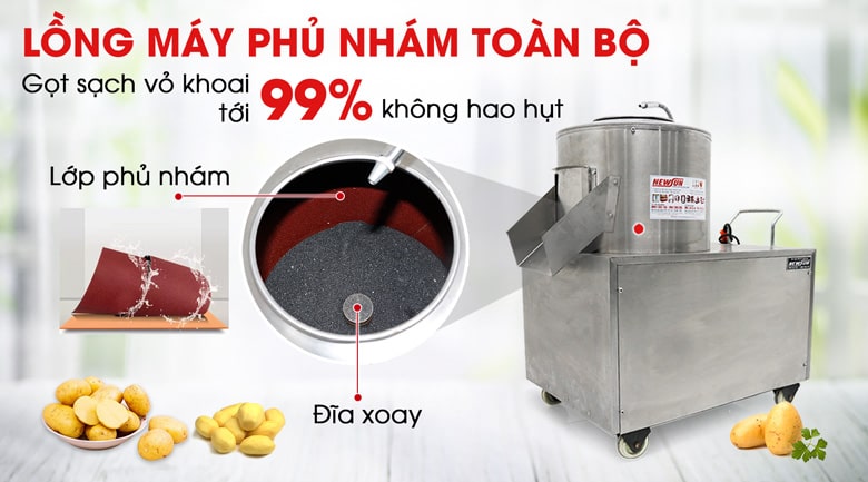 Lột sạch 99% vỏ khoai 